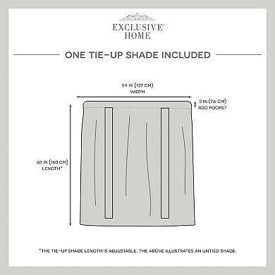 Exclusive Home Loha Light Filtering Rod Pocket Tie Up Shade