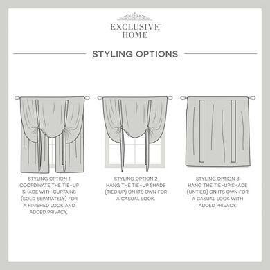 Exclusive Home Loha Light Filtering Rod Pocket Tie Up Shade