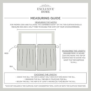 Exclusive Home 2-pack Loha Light Filtering Rod Pocket Tier Window Curtains