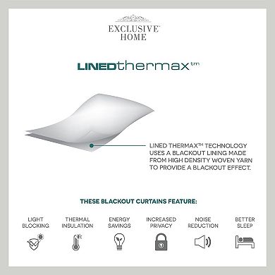 Exclusive Home 2-pack Marabel Lined Blackout Window Curtains