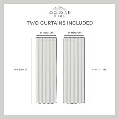 Exclusive Home 2-pack Marabel Lined Blackout Window Curtains