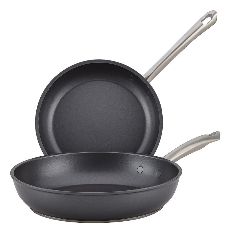 Anolon Accolade Hard-Anodized Precision Forge 2 pc. Skillet Set, Grey