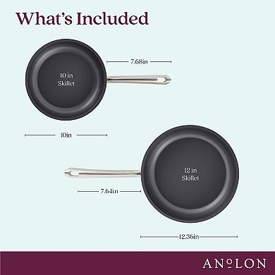 Anolon Accolade Hard-Anodized Precision Forge 2-pc. Skillet Set