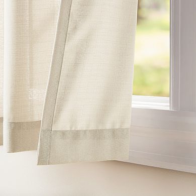 Exclusive Home 2-pack Loha Linen Grommet Top Window Curtains