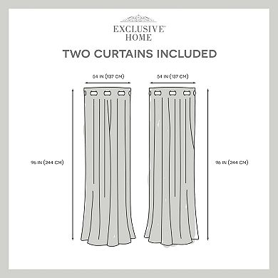 Exclusive Home 2-pack Loha Linen Grommet Top Window Curtains