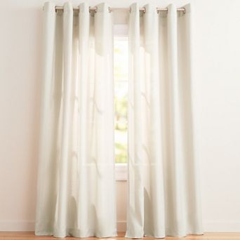 Exclusive Home 2-pack Loha Linen Grommet Top Window Curtains