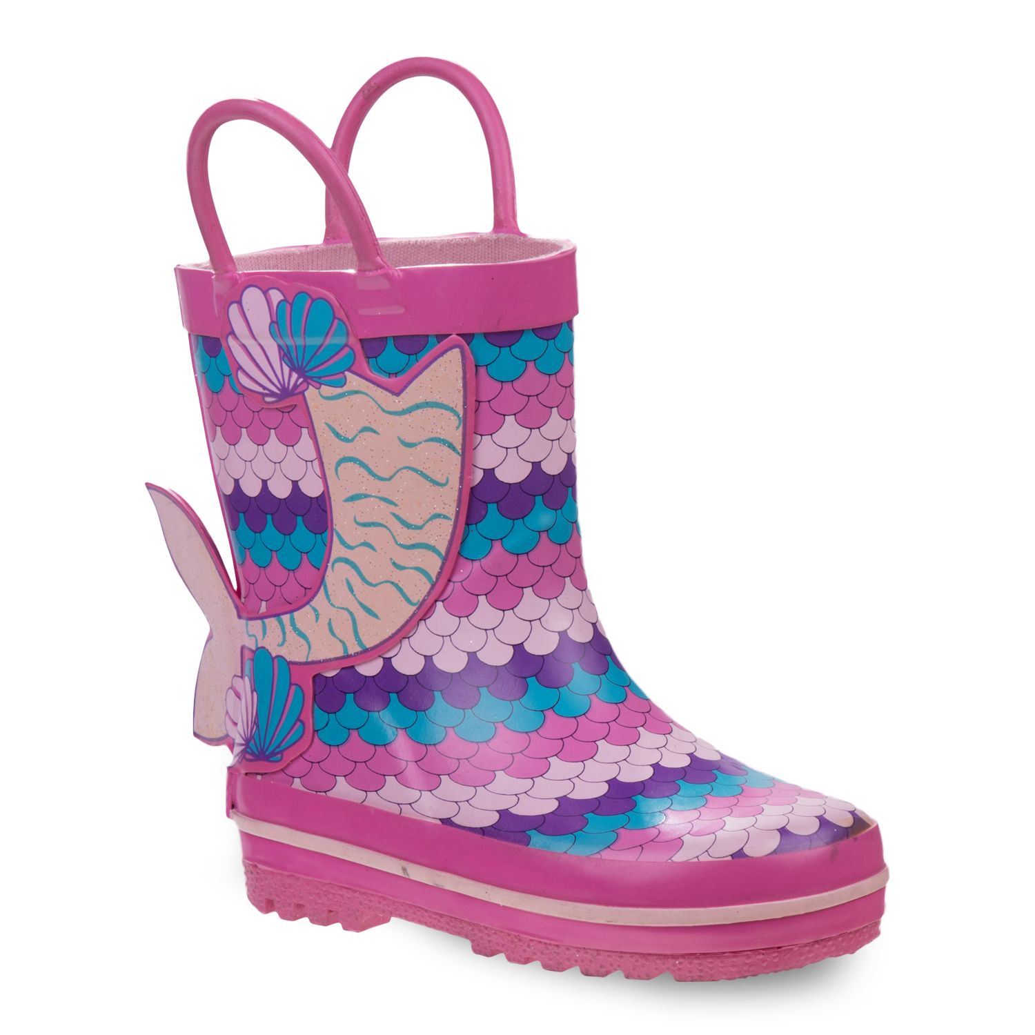 mermaid rain boots