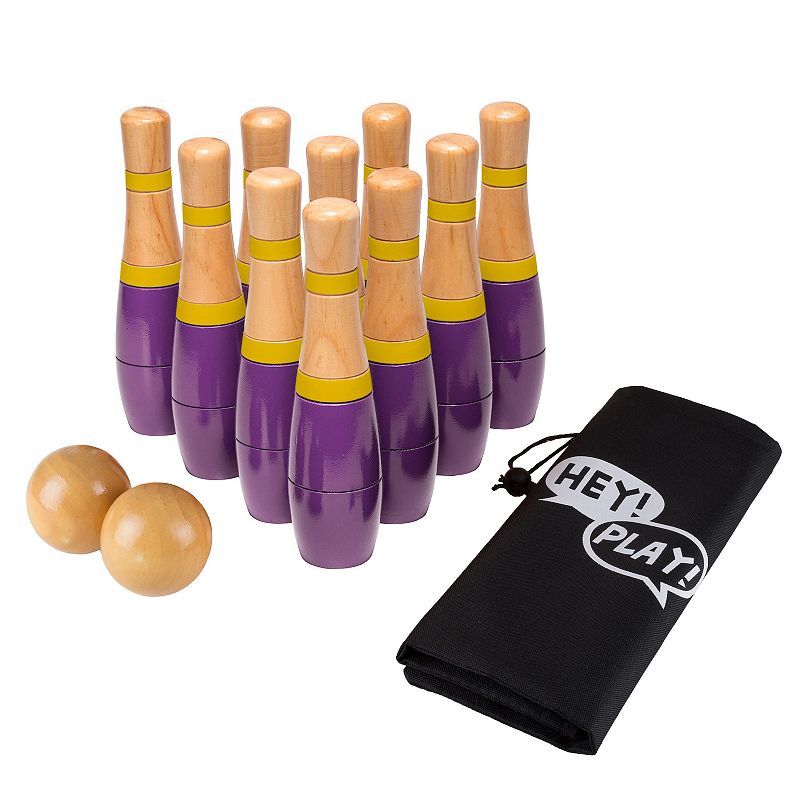 Hey! Play! Skittle Ball Lawn Bowling Game, Purple