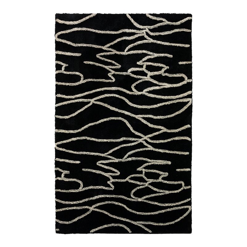 Addison Calabar 41 Shag Area Rug, Black, 8X10 Ft