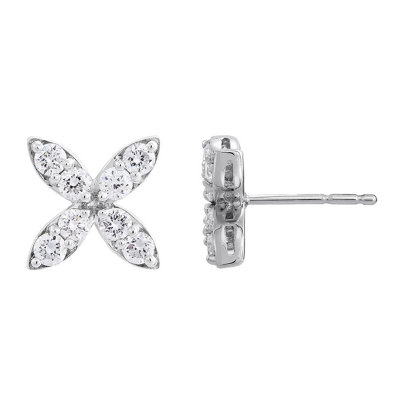 Grown With Love Sterling Silver 1/2 Carat T.W. Lab-Grown Diamond Butterfly 
