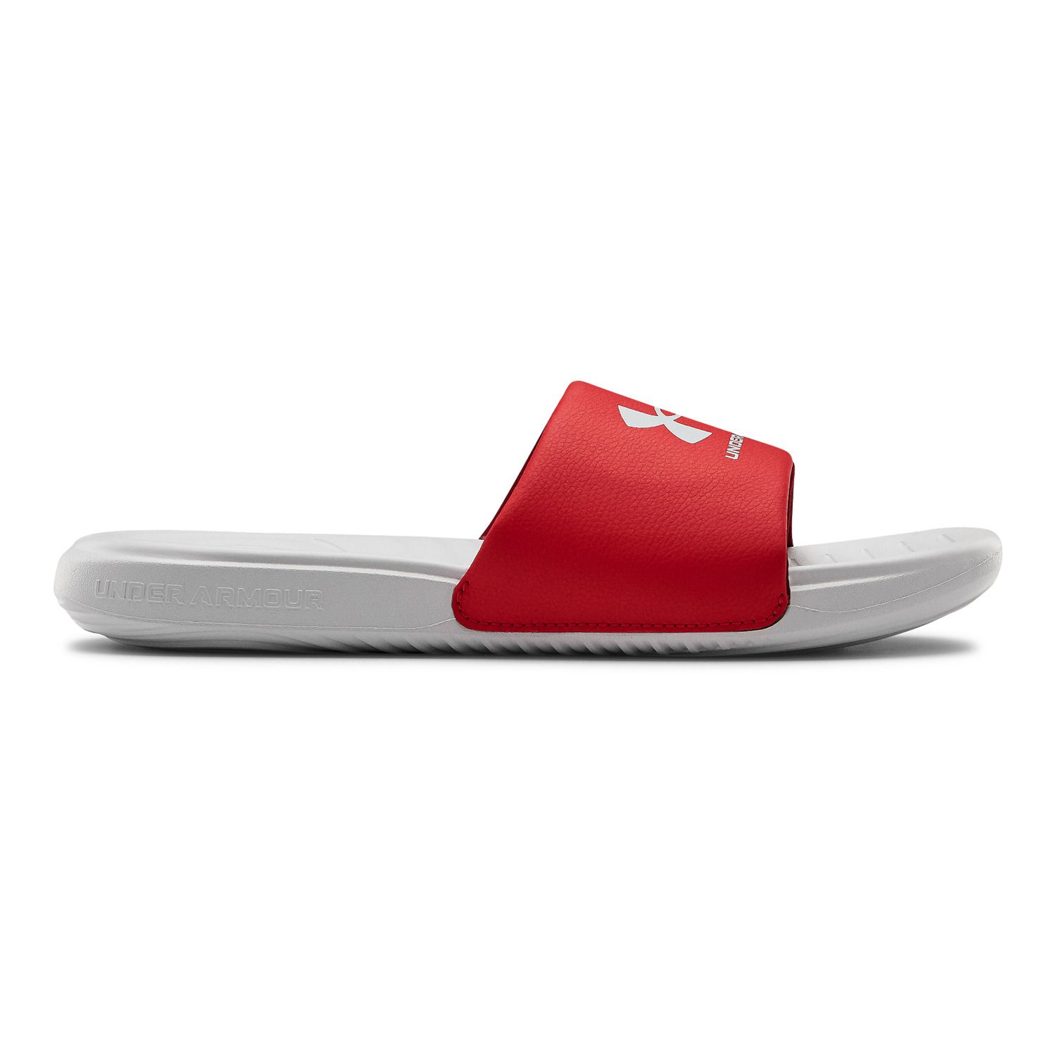 under armour red slides