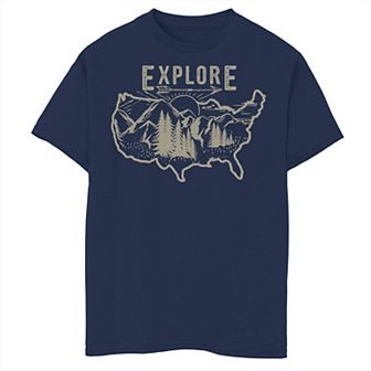 Boys 8-20 Fifth Sun Full Map Graphic Tee