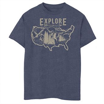 Boys 8-20 Fifth Sun Full Map Graphic Tee