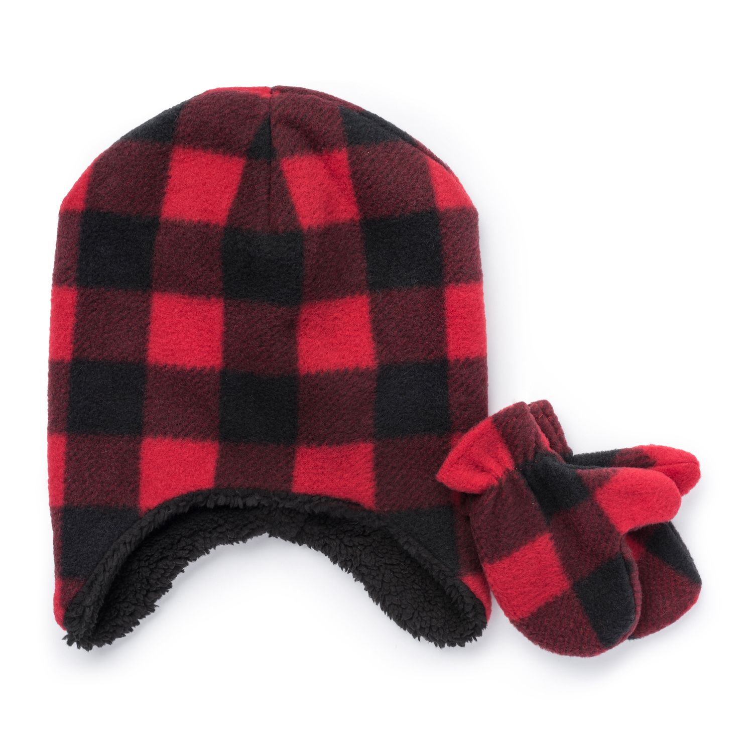 baby plaid trapper hat