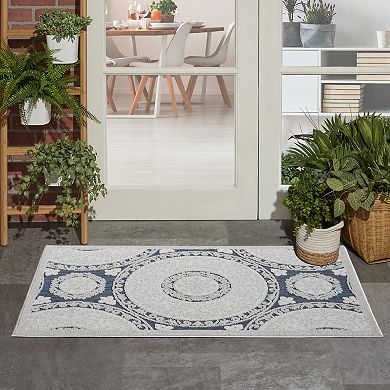 Nourison Calobra Medallion Outdoor Area Rug