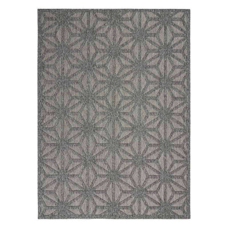 Nourison Palamos Starlight Outdoor Area Rug, Grey, 7X10 Ft