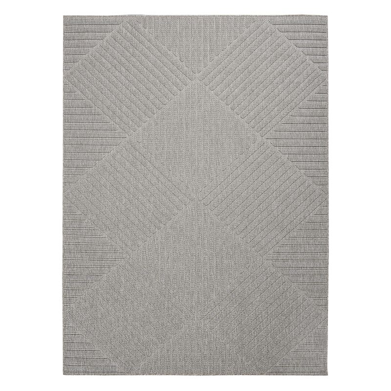 Nourison Palamos Azalea Outdoor Area Rug, Grey, 7X10 Ft