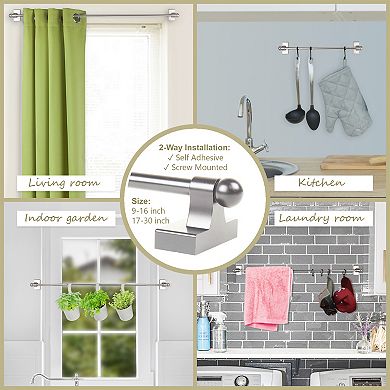 Rod Desyne 17-30-in. Self-Adhesive or Wall-Mounted Rod