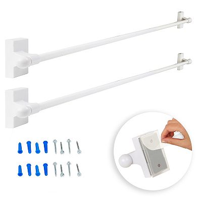 Rod Desyne 2-Pack Self-Adhesive or Wall-Mounted Rod Set