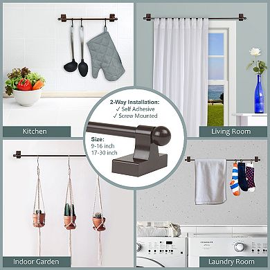 Rod Desyne 9-16-in. Self-Adhesive or Wall-Mounted Rod