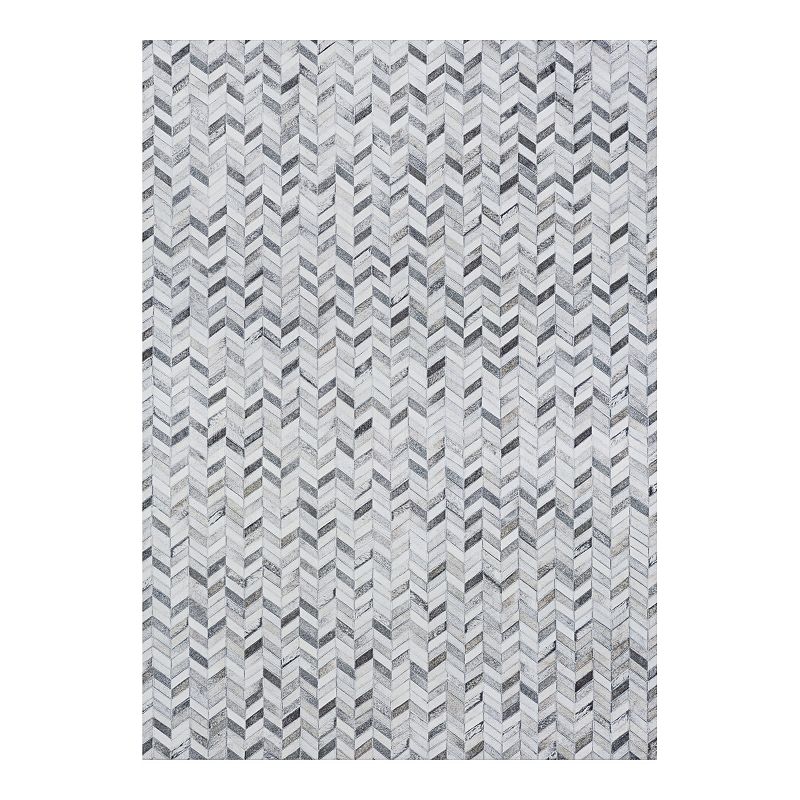 Couristan Prairie Vesle Faux Cowhide Area Rug, Grey, 7.5X10 Ft