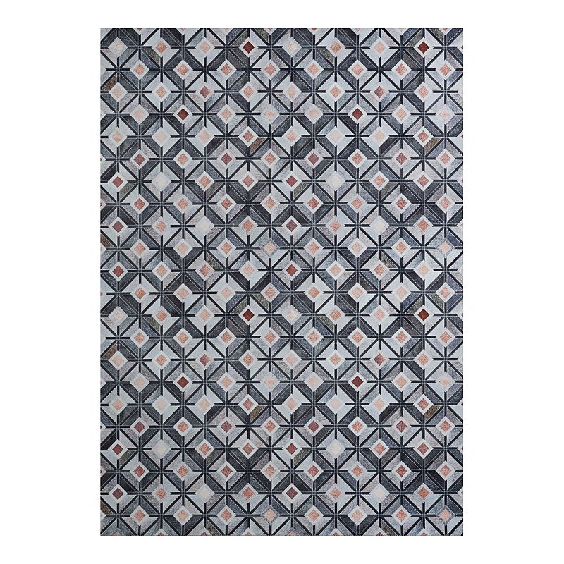 Couristan Prairie Lapland Faux Cowhide Area Rug, Grey, 7.5X10 Ft