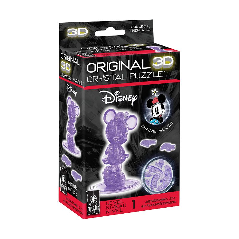 University Games 3D Crystal Puzzle - Disney's Minnie Mouse, 2nd Edition 42-Pieces, Multi