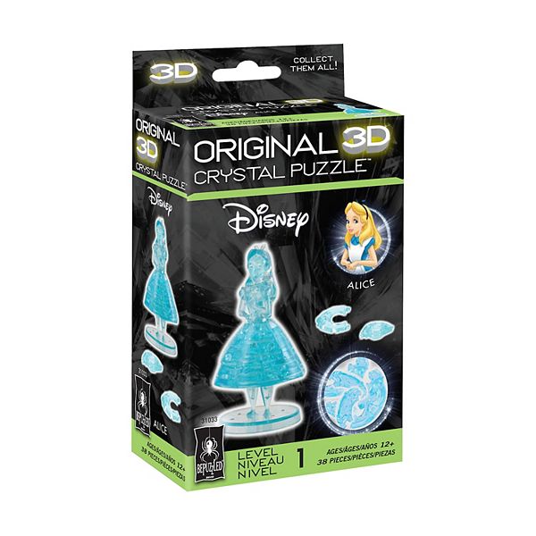 University Games 3D Crystal Puzzle Disney's Alice in Wonderland 38Pieces