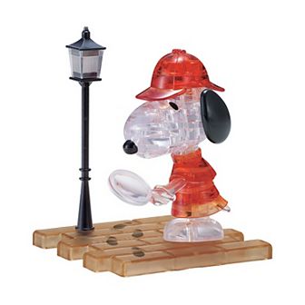 University Games 3D Crystal Puzzle - Peanuts Detective Snoopy 34 pc
