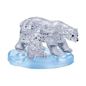 University Games 3D Crystal Puzzle - Polar Bear and Baby 40 pc