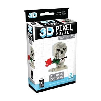 University Games 3D Pixel Puzzle - Skull & Rose 230 pc
