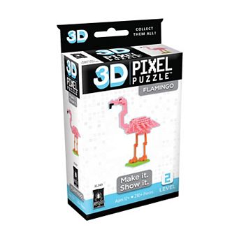 University Games 3D Pixel Puzzle - Flamingo 210 pc