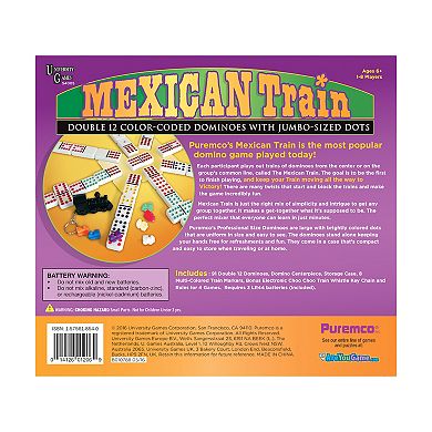 Mexican Train Double 12 Color Dot Dominoes - Professional Size
