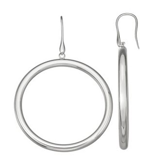 Argento Forte Sterling Silver Large Circle Drop earring