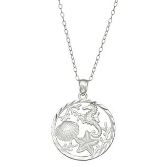 Argento Forte Sterling Silver Sealife Pendant Necklace