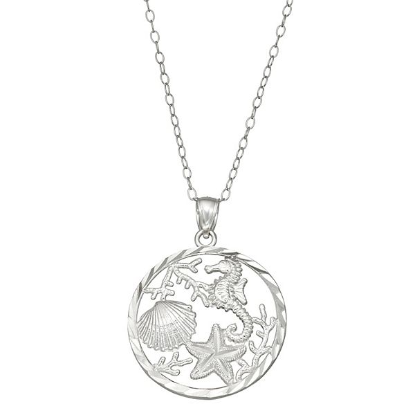 Sterling Silver Sealife Pendant Necklace