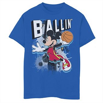 Disney's Mickey Mouse Boys 8-20 Ballin' Portrait Graphic Tee