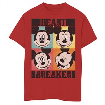 Disney's Mickey Mouse Boys 8-20 Heart Breaker Pop Art Panels Graphic Tee