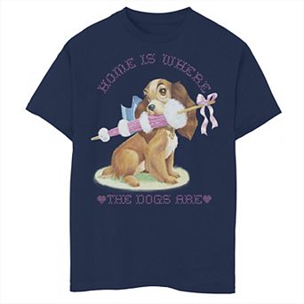Disney's Lady & The Tramp Boys 6-20 Home Is Where The Dogs Are Graphic Tee