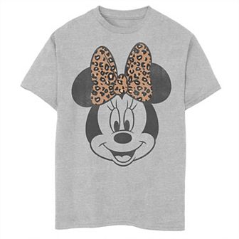 Disney's Minnie Mouse Boys 8-20 Leapord Print Bow Portrait Graphic Tee