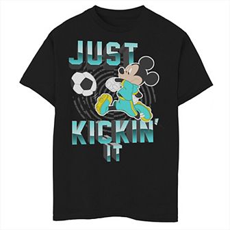 Disney's Mickey Mouse Boys 8-20 Just Kickin' It Soccer Graphic Tee