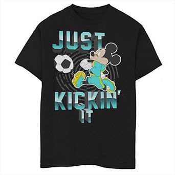 Disney's Mickey Mouse Boys 6-20 Just Kickin' It Soccer Graphic Tee