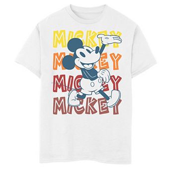 Disney's Mickey Mouse Boys 8-20 Gradient Name Stack Portrait Graphic Tee