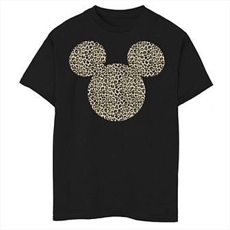 Disney's Mickey Mouse Boys 8-20 Cheetah Print Silhouette Fill Graphic Tee