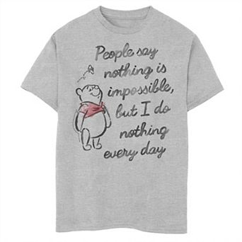 Disney's Winnie the Pooh Boys 8-20 People Say Nothing Is Impossible Graphic Tee