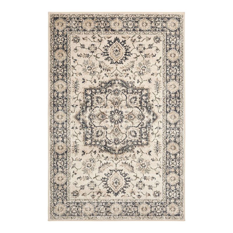 Loomaknoti Hester Area Rug, White, 5X7 Ft