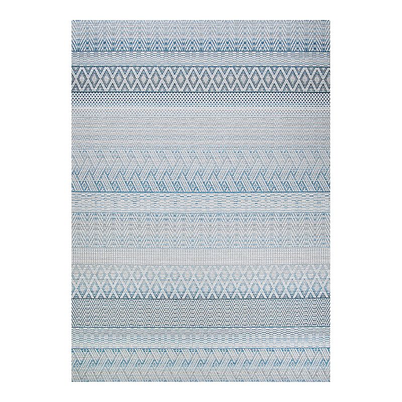 Couristan Cape Gables Indoor Outdoor Area Rug, Blue, 8X11 Ft