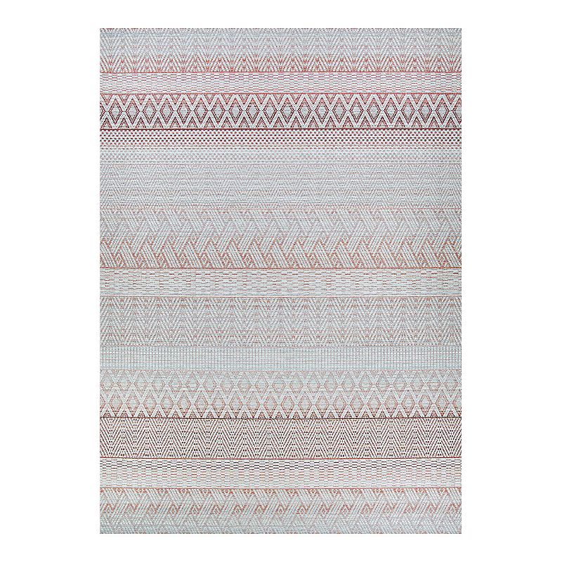Couristan Cape Gables Indoor Outdoor Area Rug, Pink, 8X11 Ft