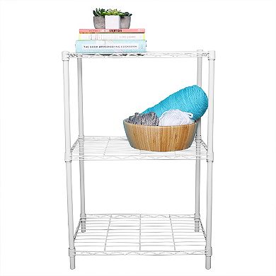 Home Basics 3 Tier Commercial Grade Steel Adjustable Wire Shelving Unit