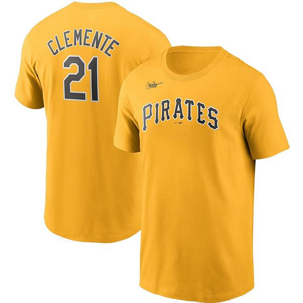 Men's Nike Roberto Clemente Gold Pittsburgh Pirates Cooperstown ...